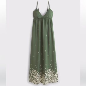 Abercrombie & Fitch Olive Floral Maxi Dress